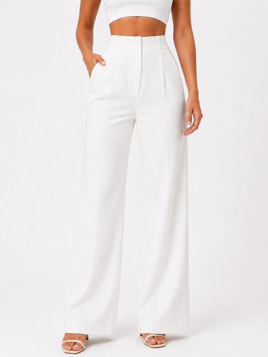 Wide-leg suit trousers