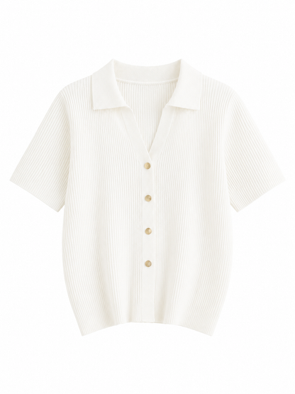 The Clara Knit Cardigan Polo