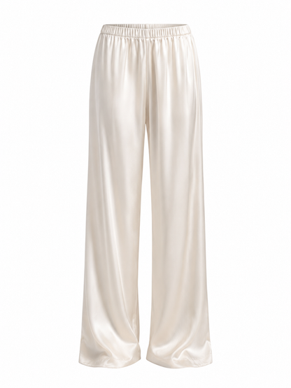 The Celine Satin Wide-Leg Trouser