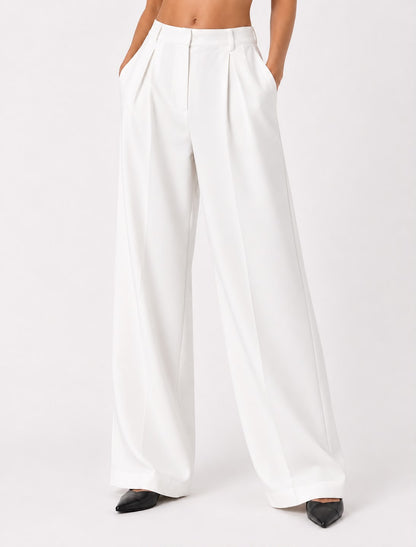 White linen trousers