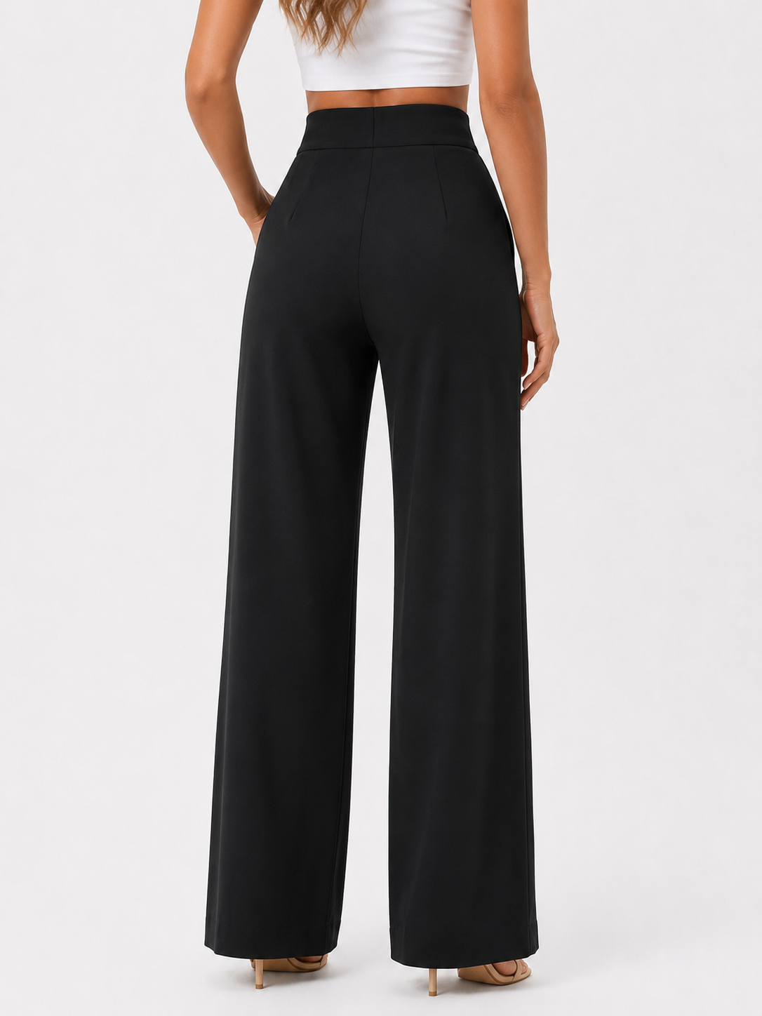 Wide-leg suit trousers